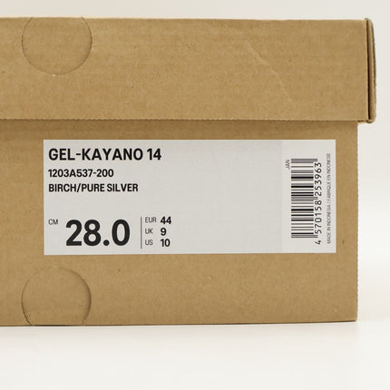1203A537-200 Asics Gel-Kayano 14 Birch Pure Silver (Men's)