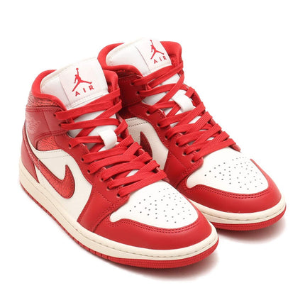 HJ9337-106 Nike Women's Air Jordan 1 Mid SE Sail Varsity Red Team Red (Women's)