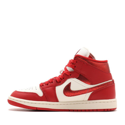 HJ9337-106 Nike Women's Air Jordan 1 Mid SE Sail Varsity Red Team Red (Women's)