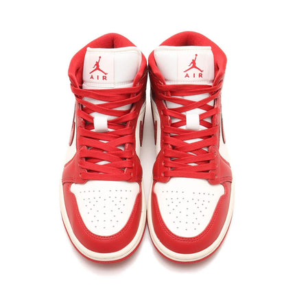 HJ9337-106 Nike Women's Air Jordan 1 Mid SE Sail Varsity Red Team Red (Women's)