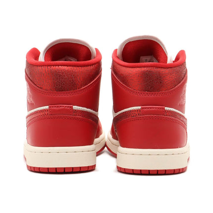 HJ9337-106 Nike Women's Air Jordan 1 Mid SE Sail Varsity Red Team Red (Women's)