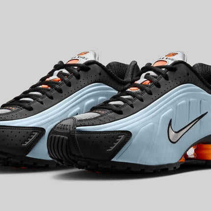 AR3565-401 Nike Shox R4 Blue Tint Total Orange Black Metallic Silver (Women's)