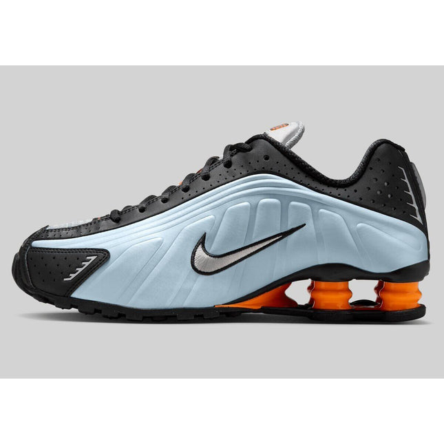 AR3565-401 Nike Shox R4 Blue Tint Total Orange Black Metallic Silver (Women's)