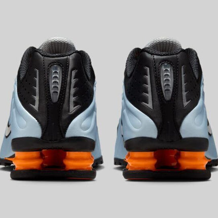 AR3565-401 Nike Shox R4 Blue Tint Total Orange Black Metallic Silver (Women's)