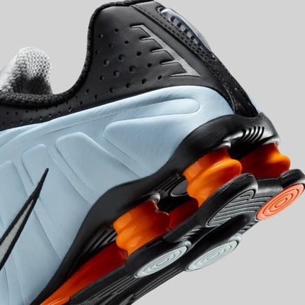 AR3565-401 Nike Shox R4 Blue Tint Total Orange Black Metallic Silver (Women's)