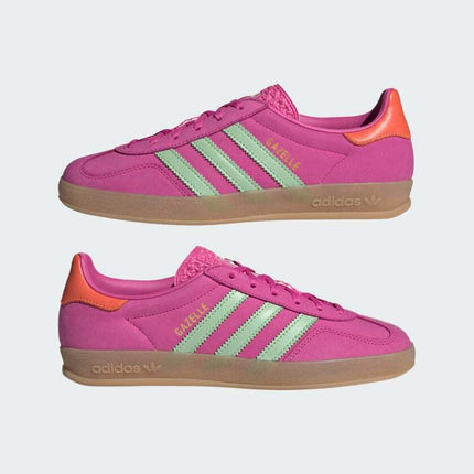 JI2718 adidas Originals Gazelle Indoor Semi Lucid Fuchsia Semi Green (Women's)