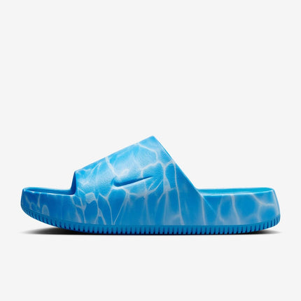 HQ1125-400 Nike Calm Printed Slide Coast Signal Blue Antarctica Coast (Men's)