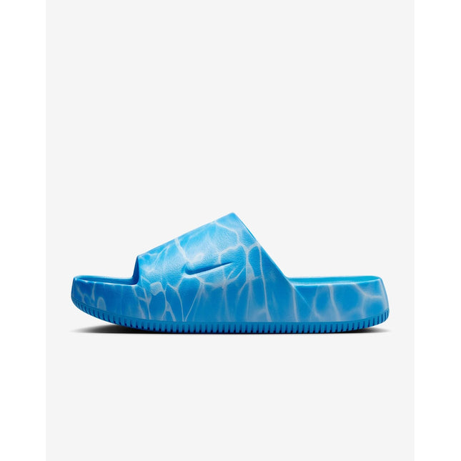 HQ1125-400 Nike Calm Printed Slide Coast Signal Blue Antarctica Coast (Men's)