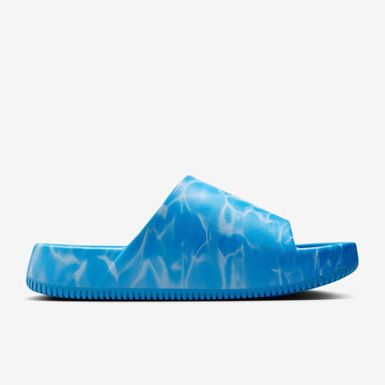 HQ1125-400 Nike Calm Printed Slide Coast Signal Blue Antarctica Coast (Men's)