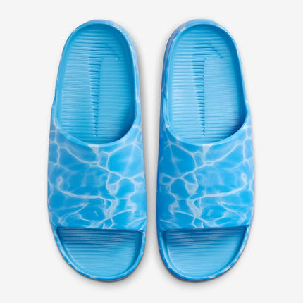 HQ1125-400 Nike Calm Printed Slide Coast Signal Blue Antarctica Coast (Men's)