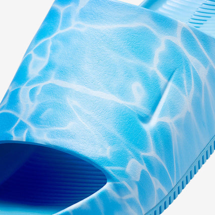 HQ1125-400 Nike Calm Printed Slide Coast Signal Blue Antarctica Coast (Men's)