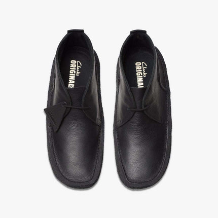 26180626 Clarks Desert Rain Black Leather (Men's)