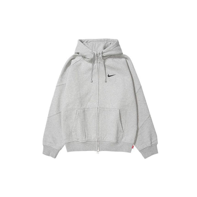 HF9633-063 Supreme Nike Zip Up Hooded Sweatshirt Heather Grey