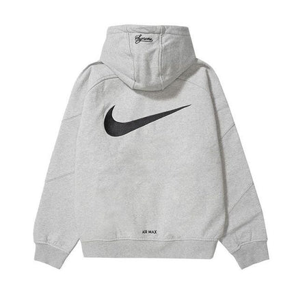 HF9633-063 Supreme Nike Zip Up Hooded Sweatshirt Heather Grey