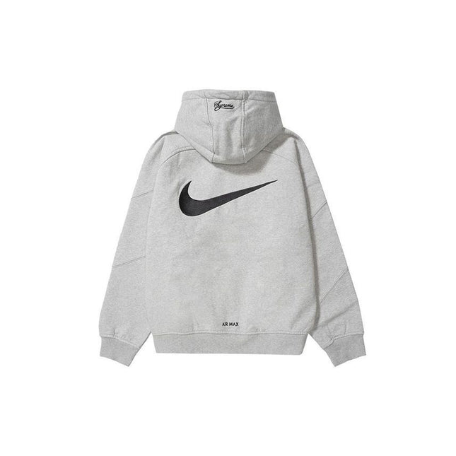 HF9633-063 Supreme Nike Zip Up Hooded Sweatshirt Heather Grey