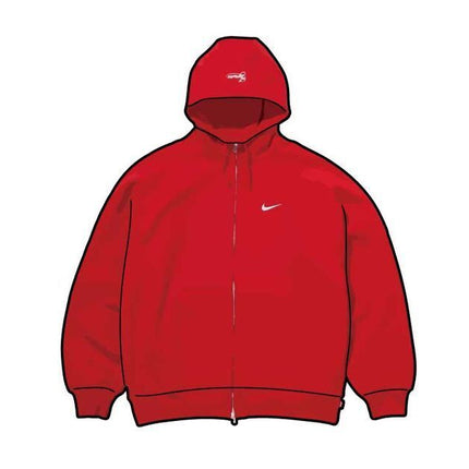 Supreme Nike Zip Up Hooded Sweatshirt Red
