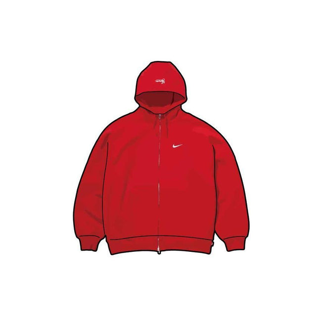 Supreme Nike Zip Up Hooded Sweatshirt Red
