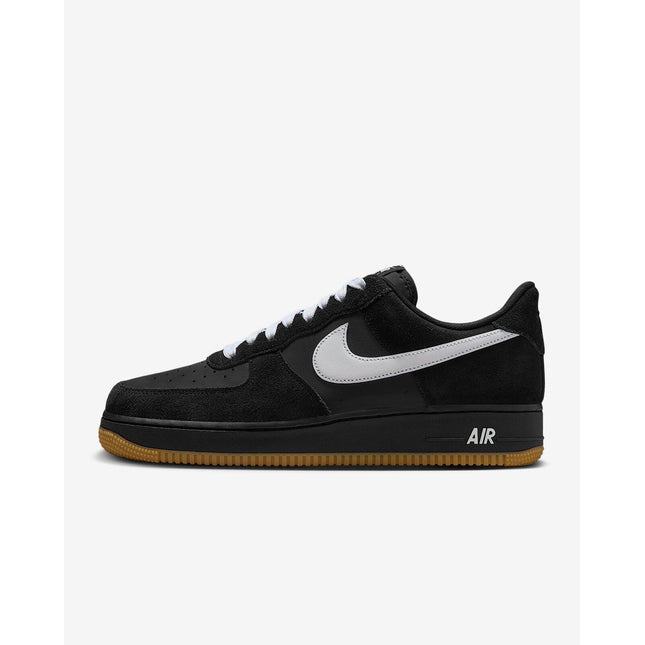 IB6388-001 Nike Air Force 1 '07 LV8 Black Gum Light Brown White (Men's)