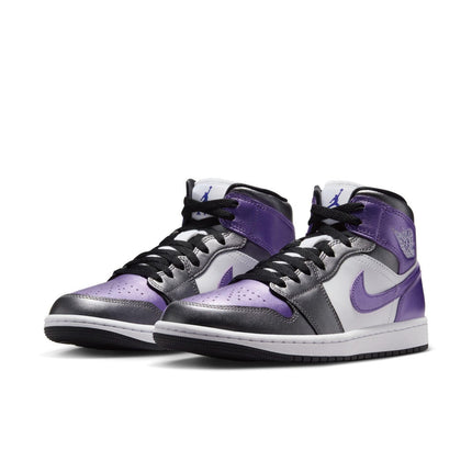 HJ5911-105 Nike Women's Air Jordan 1 Mid Metallic Purple (Women's)