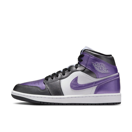 HJ5911-105 Nike Women's Air Jordan 1 Mid Metallic Purple (Women's)