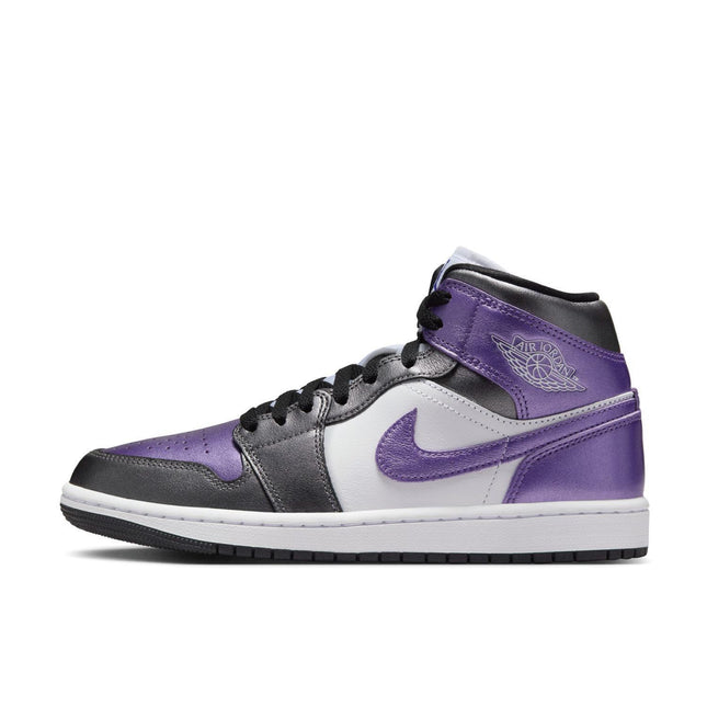 HJ5911-105 Nike Women's Air Jordan 1 Mid Metallic Purple (Women's)