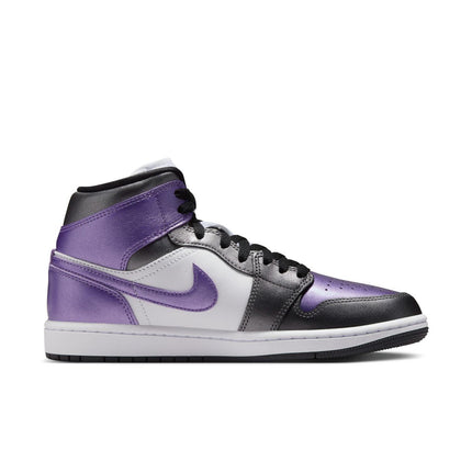 HJ5911-105 Nike Women's Air Jordan 1 Mid Metallic Purple (Women's)