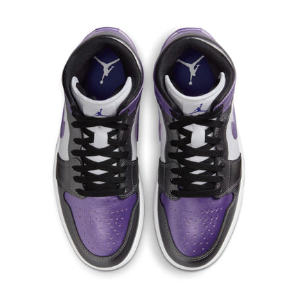 HJ5911-105 Nike Women's Air Jordan 1 Mid Metallic Purple (Women's)