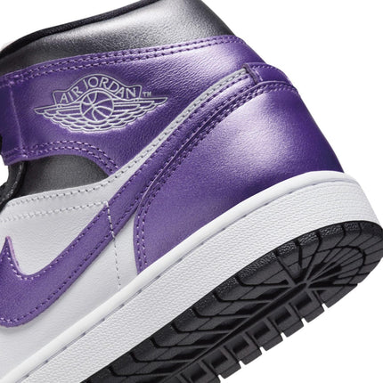 HJ5911-105 Nike Women's Air Jordan 1 Mid Metallic Purple (Women's)
