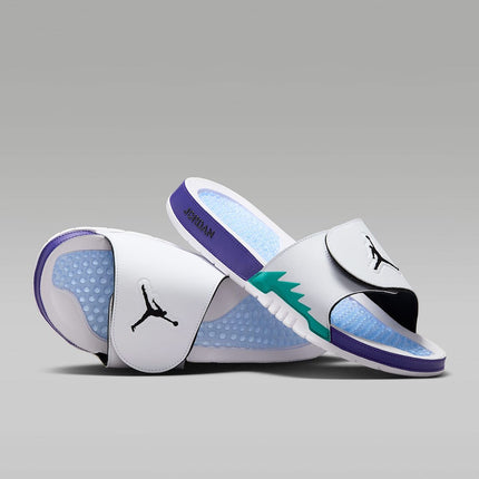 555501-103 Nike Jordan Hydro 5 Retro Slide White New Emerald Grape Ice  (Men's)