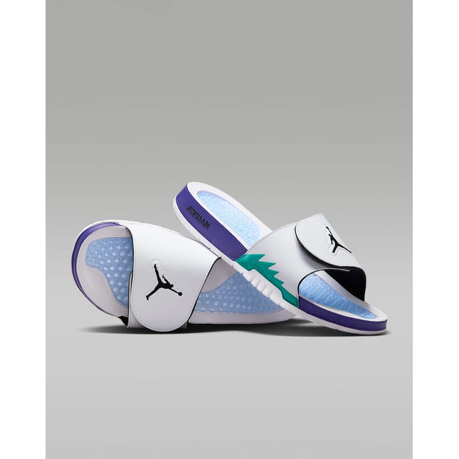 555501-103 Nike Jordan Hydro 5 Retro Slide White New Emerald Grape Ice  (Men's)