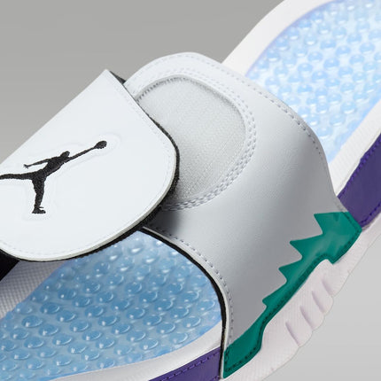 555501-103 Nike Jordan Hydro 5 Retro Slide White New Emerald Grape Ice  (Men's)