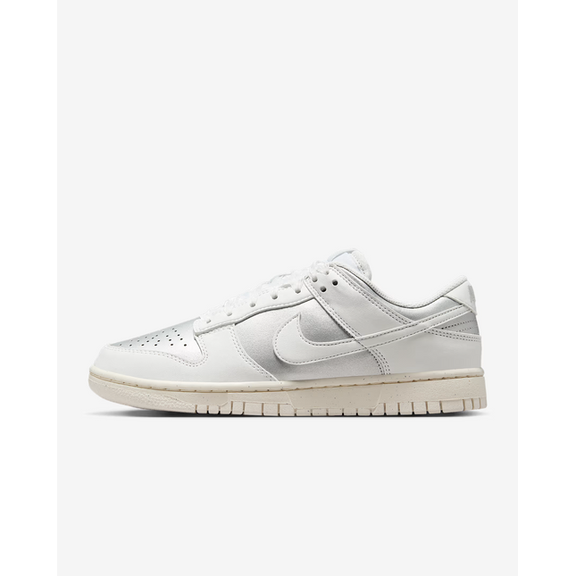 IB7311-001 Nike  Dunk Low Next Nature Metallic Platinum (Women's)