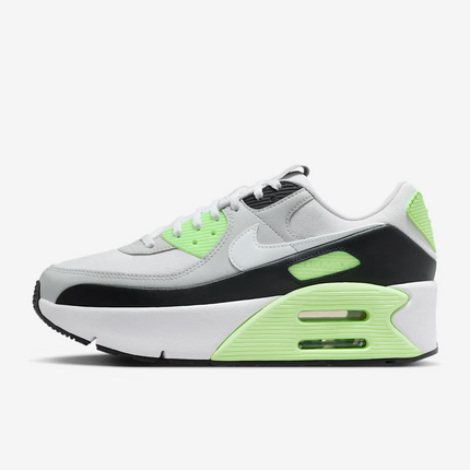 FD4328-002 Nike Air Max 90 LV8  Shoes  Photon Dust Lime Blast  Black (Women's)