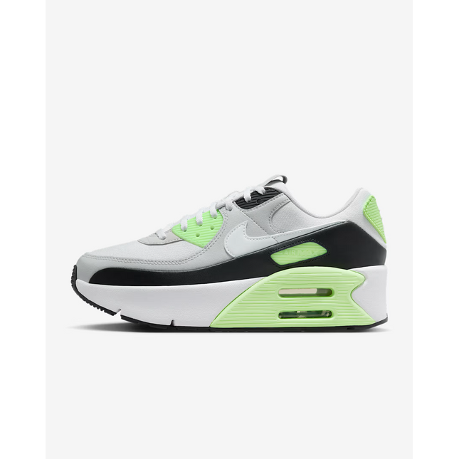 FD4328-002 Nike Air Max 90 LV8  Shoes  Photon Dust Lime Blast  Black (Women's)