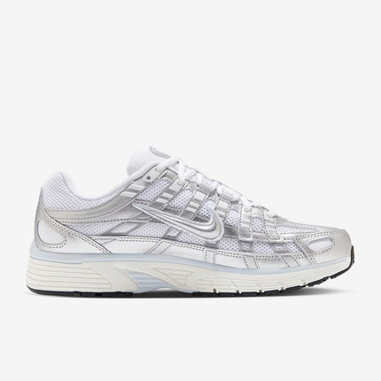 BV1021-106 Nike P-6000 White Blue Tint Sail Metallic Silver (Women's)