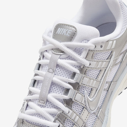 BV1021-106 Nike P-6000 White Blue Tint Sail Metallic Silver (Women's)