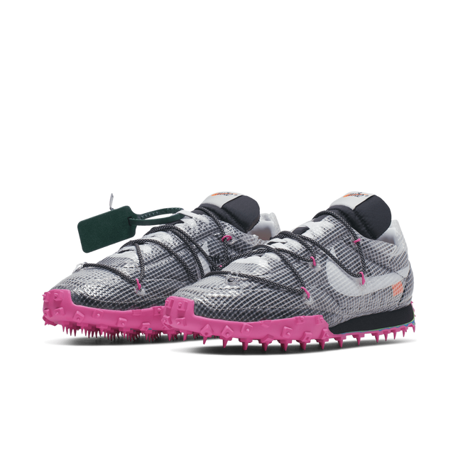 CD8180-001 Off-White�~Nike Waffle Racer Vivid Black (Women's)