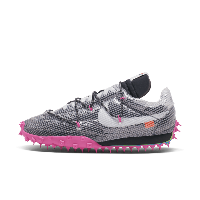 CD8180-001 Off-White�~Nike Waffle Racer Vivid Black (Women's)