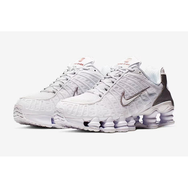 AV3595-100 Nike Shox TL White Metallic Silver (Men's)