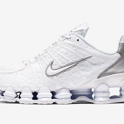 AV3595-100 Nike Shox TL White Metallic Silver (Men's)