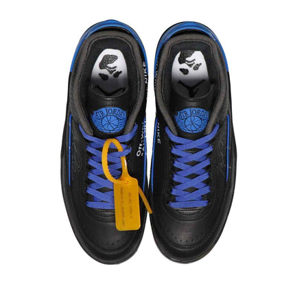 DJ4375-004 Off-White �~ Nike Air Jordan 2 Low  Black and Varsity Royal (Men's)