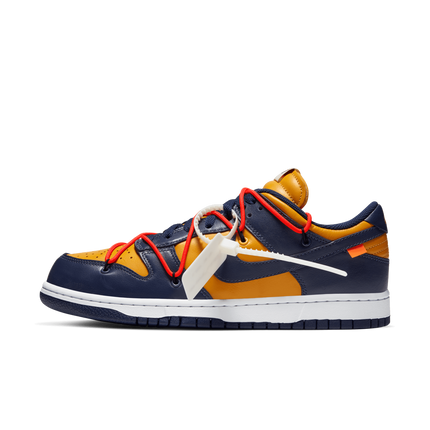 CT0856-700 Off-White �~ Nike Dunk Low LTHR  University GoldMidnight Navy (Men's)