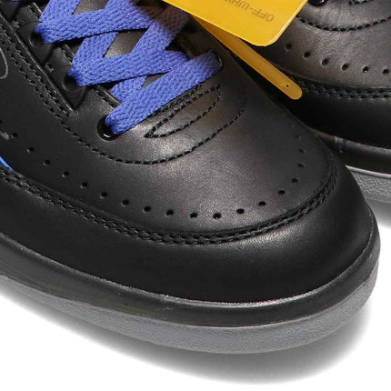 DJ4375-004 Off-White �~ Nike Air Jordan 2 Low  Black and Varsity Royal (Men's)