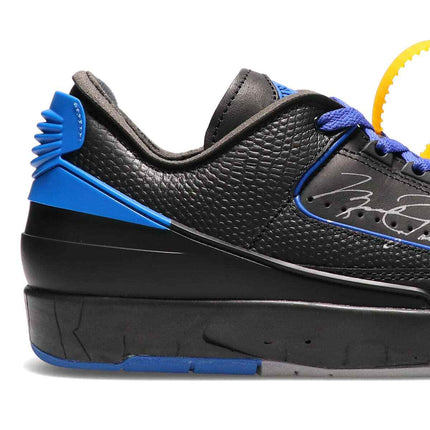 DJ4375-004 Off-White �~ Nike Air Jordan 2 Low  Black and Varsity Royal (Men's)