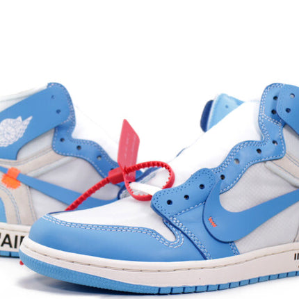 AQ0818-148 Off-White �~ Nike Air Jordan 1 High UNC White Dark Powder Blue (Men's)