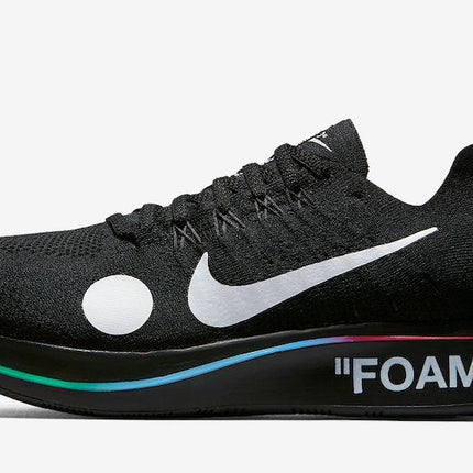 AO2115-001 Off-White �~ Nike Zoom Fly Mercurial Flyknit Black White Volt (Men's)