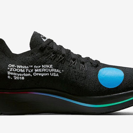 AO2115-001 Off-White �~ Nike Zoom Fly Mercurial Flyknit Black White Volt (Men's)