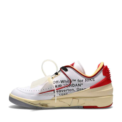 DJ4375-106 Off-White �~ Nike Air Jordan 2 Low White and Varsity Red (Men's)