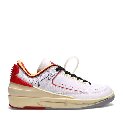 DJ4375-106 Off-White �~ Nike Air Jordan 2 Low White and Varsity Red (Men's)