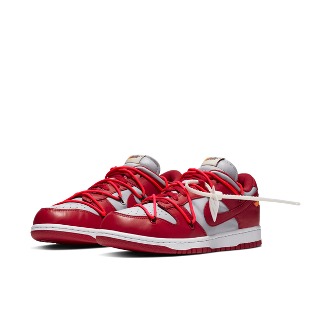 CT0856-600 Off-White �~ Nike Dunk Low University Red Wolf Grey (Men's)